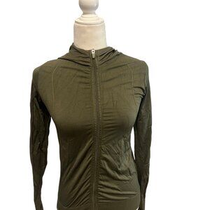 Forever 21 Woman’s Green Zip-Up Hoodie Jacket Size Small